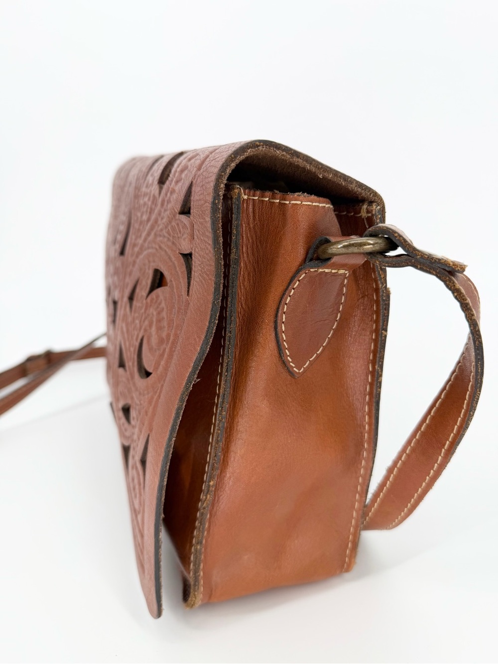 Patricia Nash Cutout Tooled Leather Crossbody Bag-Imperial Limited-Florence - Picture 7 of 13